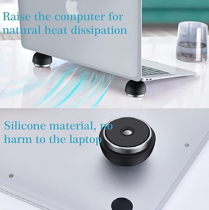 Laptop Cooling Stand,Ergonomic Laptop Cooling Pad Small Invisible Cooler Ball Portable Magnetic Laptop Cooler Stand for Computer