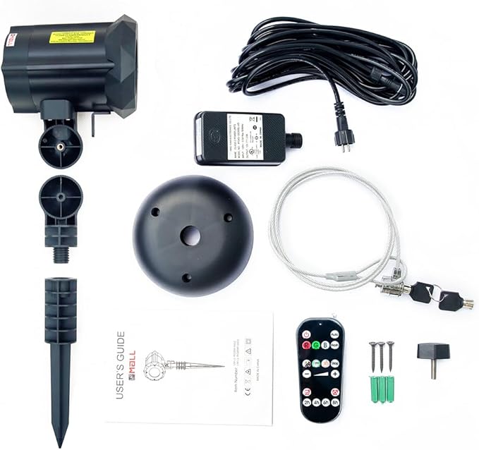 Motion Pattern Firefly 3 Models in 1 Continuous 18 Patterns LedMall RGB Outdoor Laser Garden and Christmas Lights with RF Remote Control and Security kit