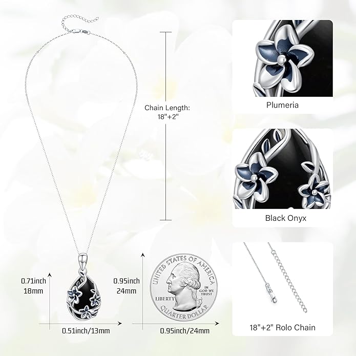 JUSTKIDSTOY Moonstone Necklace 925 Sterling Silver Teardrop Pendant Necklace Jewelry Gifts for Women Girls