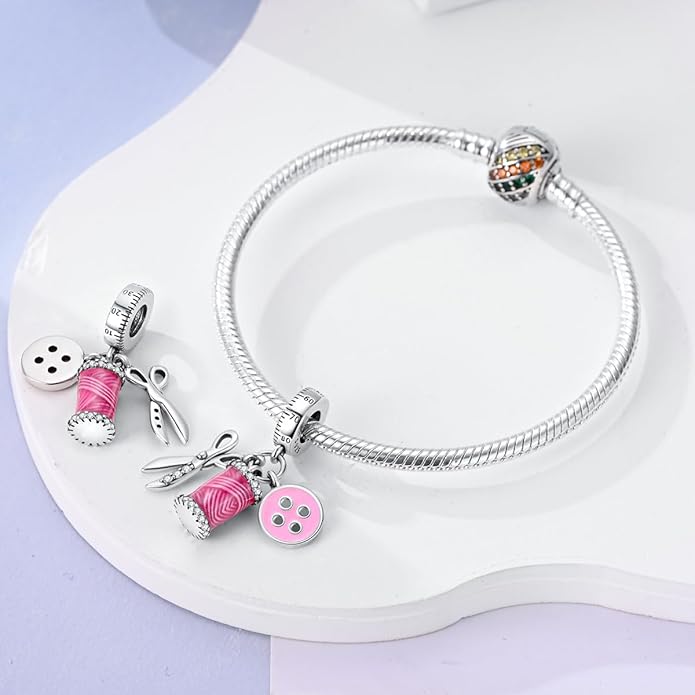 MULA 925 Sterling Silver Charms for Bracelets and Necklaces Airplane Passport Dangle Pendants Beads Butterfly Dragonfly Charms Jewelry Charm for Women