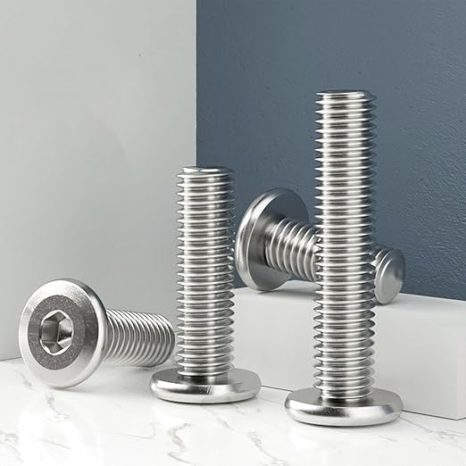 5/16-18 x 4" (10 Pack) Flat Head Hex Socket Cap Screws Bolts, 304 Stainless Steel 18-8, Hex Drive, Bright Finish, Fully Machine Thread