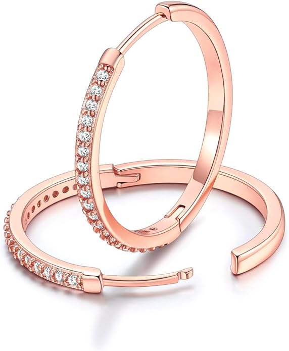 FaithHeart Sterling Silver Hoop Earrings for Women, Hypoallergenic Huggie Hoop Earrings Lightweight Small Cartilage Earrings Hoop Earring Dainty Everyday Earrings 6/8/10/12/14/15/16/18/20mm