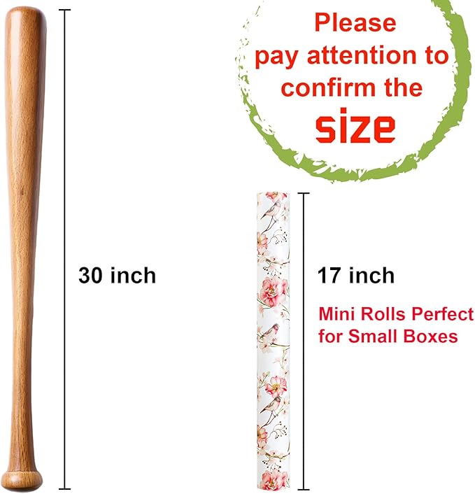 MAYPLUSS Gift Wrapping Paper Roll - Romantic Watercolor Pink Flower and Birds Design Gift Wrap Paper for Wedding, Bridal Shower, Mother’s Day, Valentine's Day, Birthday, Anniversay (17 Inch X 33Feet)
