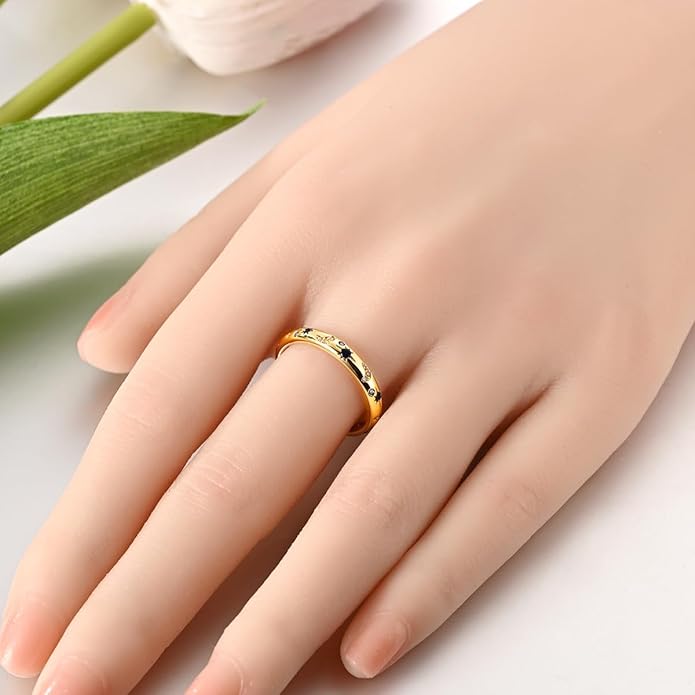Hapour 925 Sterling Silver Ring for Women,Eternity Gorgeous Rings Stackable Rings for Women as Gifts Ring Size 4-10