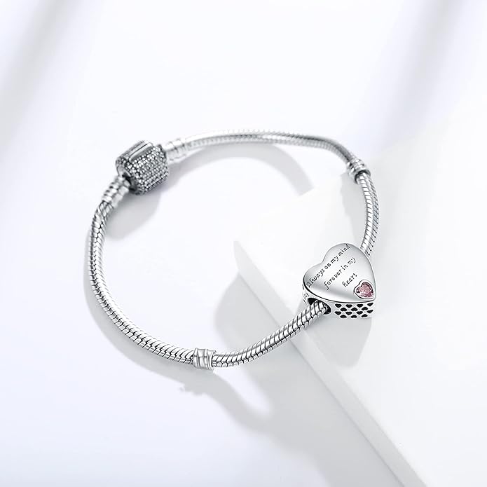 925 Sterling Silver Charms Fit Pandora Charms Bracelet I Love You to Infinity and Beyond Fit Wife Mother's Day Christmas Birthday Gift