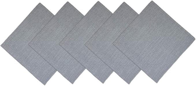 Arkwright Restaurant Cloth Napkins - (Pack of 25) Spun Polyester Dinner Napkin with Hemmed Edges - Ideal for Dinner, Wedding, Party, Banquet, Kitchen, 20 x 20 in, Chambray Grey