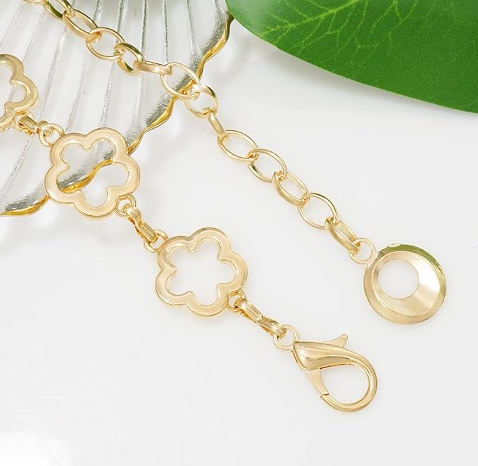 Small Flower Metal Belt Chain - Adjustable Waist Chain for Women's Dresses