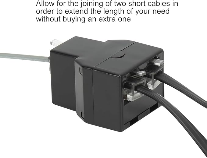 Uvital RJ12 6P6C 1 Female to 2 Female Telephone Line Splitters, Telephone Landline Cable Connector and Separator(Black,4 Pack)