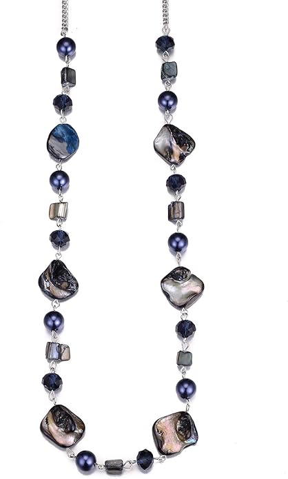 PEARL&CLUB Long Beaded Necklaces For Women - Sweater Chain Fashion Jewelry Necklace Gifts For Women
