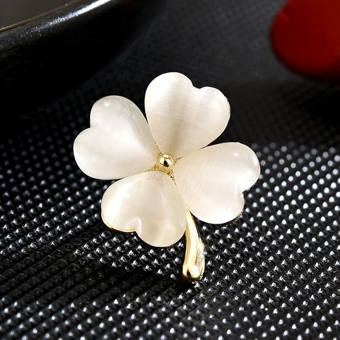Pearl Flower Brooch for Women - Gold Plated Pearl Flower Pin Rhinestone Buttons Lapel Pin Jewelry - Valentine's Day Gift