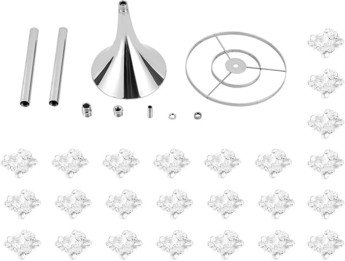 Wedding Centerpieces Silver Vases,10PCS Metal Flower Candle Holder with Sparkling Crystal Beads,Crystal Flower Vase Metal Flowers Stand for Party Tables Decorations (10PCS-Sliver-3)