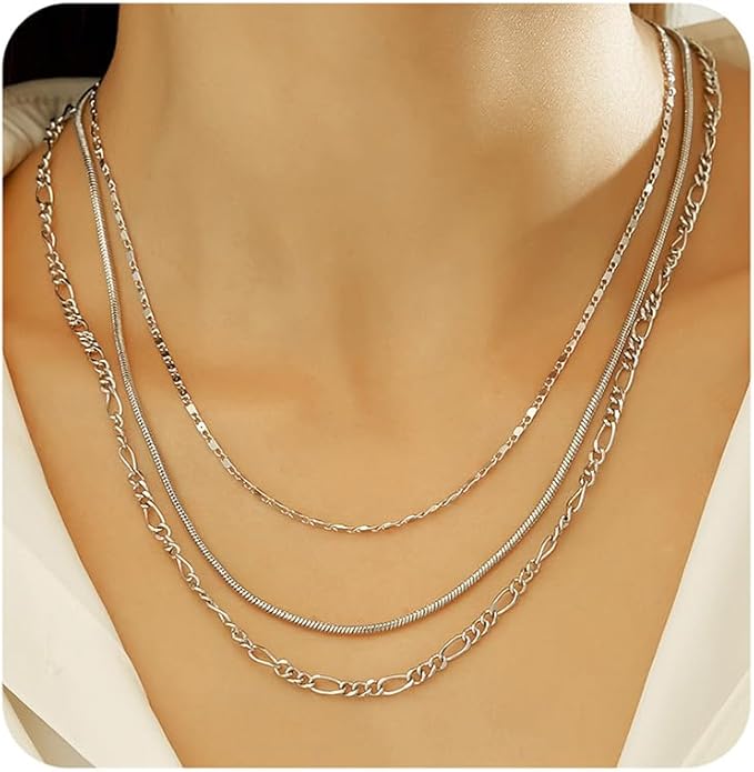 wgoud Gold Necklace for Women Waterproof,14K Real Gold Plated Herringbone Choker Necklace for Women Trendy, Dainty Gold Chain Necklaces Stack,Simple Layered Gold Necklaces for Women Jewelry Gifts