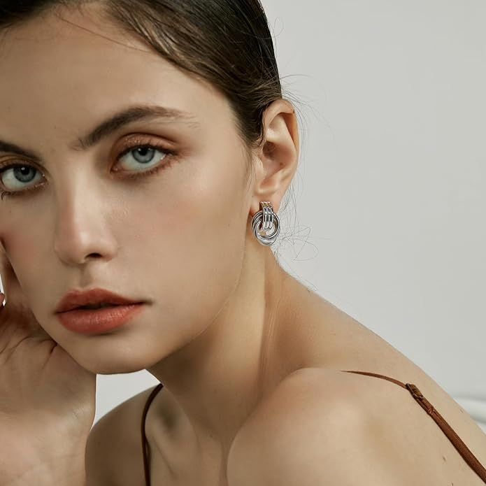 14K Gold Earring Cross Waterdrop Butterfly Heart Knot Earrings for Women Gold Silver Cross Leverback Drop Gold Silver Teardrop Hoop Dangle Earring White Gold Dangle Drop Earring
