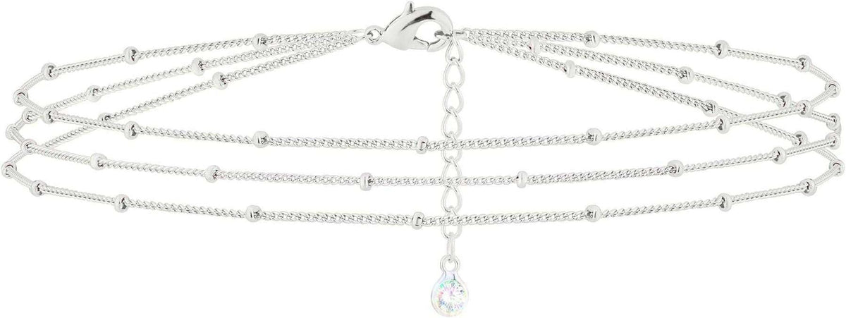 Solza 3 Layer Chain Bracelet for Women – Stainless Steel Adjustable Layered Bracelet, Minimalist Charm Jewelry, Non-Tarnish Plated, Stackable Design