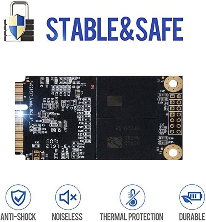SSD mSATA 1TB Dogfish Internal Solid State Drive High Performance Hard Drive for Desktop Laptop SATA III 6Gb/s Includes SSD 16GB 32GB 60GB 64GB 120GB 128GB 240GB 250GB 480GB 500GB 1T (1TB MSATA)