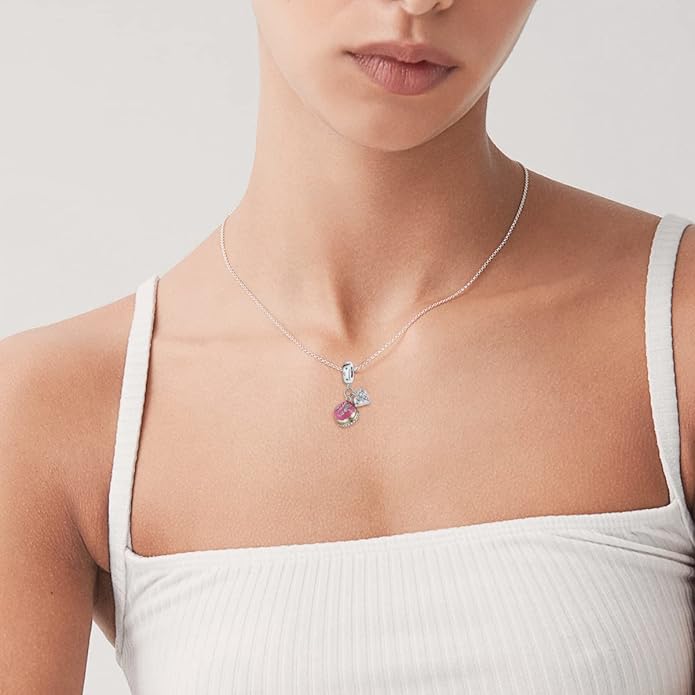 Parmuz 925 Sterling Silver Charm for Bracelet Necklace Dangle Love Mom Ocean travel Butterfly Party Charm Beads Pendants DIY Jewelry for Women