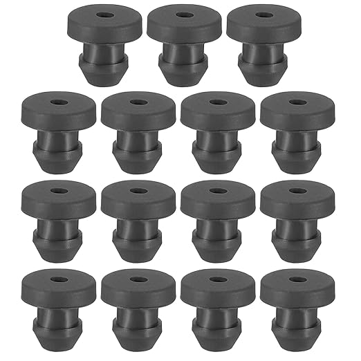 PATIKIL 4.5mm / 3/16 Inch Drill Hole,1/16 Inch ID Rubber Grommets, 15Pcs Top Hat Grommet for Wiring Eyelet Ring Gasket Automotive Firewall Cable Hole Plugs Wires Protection, Black