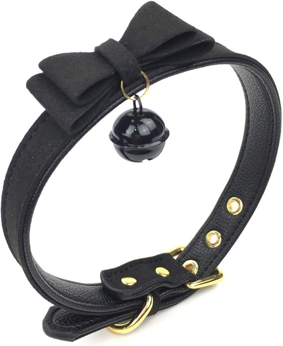 Bell Choker Collar Necklace Lolita Bow Collar Cat Kitty Velvet Necklace