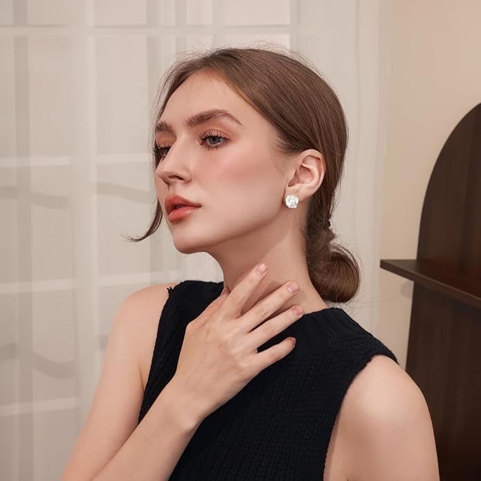 Gold Flower Statement Earrings for Women, Large Chunky Bohomian Summer Beach Floral Earring, Irregular Bold Exaggerated Earrings