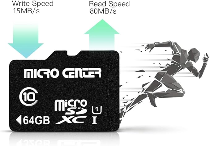 Micro Center 64GB Class 10 Micro SDXC Flash Memory Card 20 Pack with Adapter for Mobile Device Storage Phone, Tablet, Drone & Full HD Video Recording - 80MB/s UHS-I, C10, U1 (20 Pack)