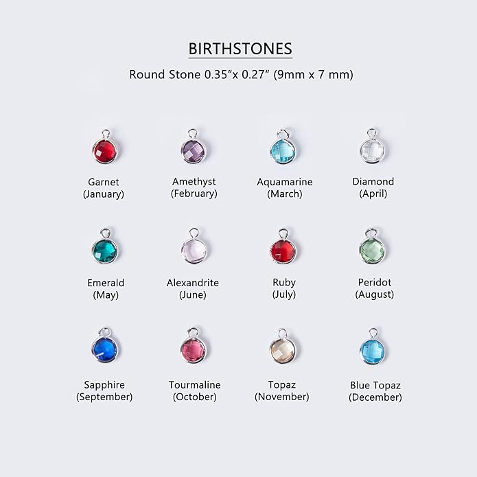 MignonandMignon Custom Birthstone Bracelet for Women, Personalized Beaded Chain Jewelry, Birthday, Gift for Friends, Adjustable Bracelet with Birth Month Stones – B-BR-2HBS
