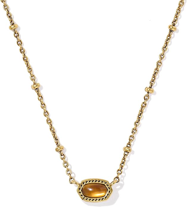 Kendra Scott Mini Elisa 14k Gold-Plated Satellite Short Pendant Necklace, Fashion Jewelry for Women