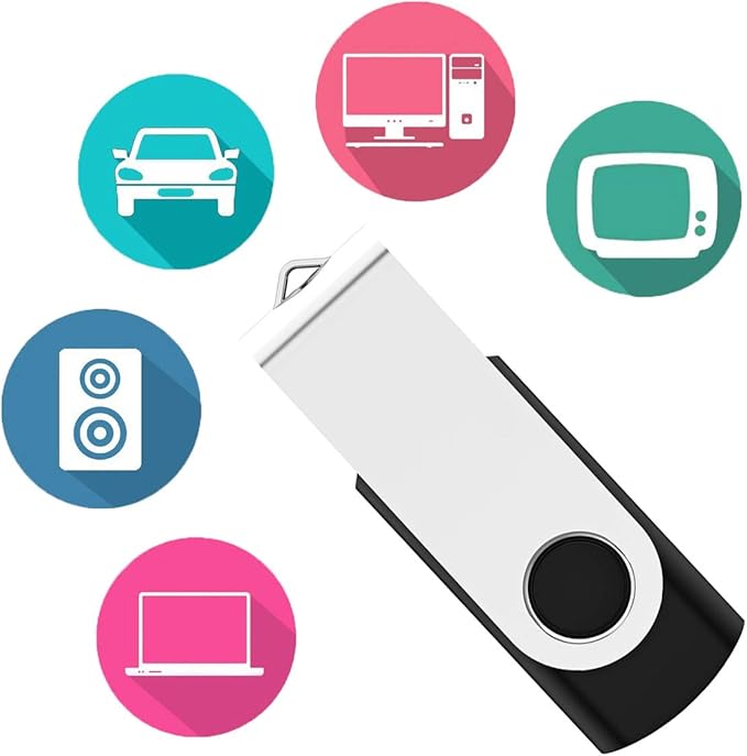 USB Flash Drive 16GB 50 Pack, Bulk USB 2.0 Flash Drives Thumb Drive Swivel Memory Stick Jump Drive Pen Drive,16 gig 50 Pieces