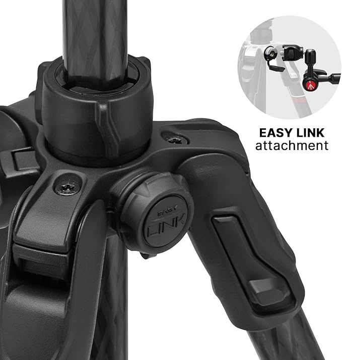Manfrotto Befree Advanced AS, Camera Travel Tripod Kit, Twist Lock, Compatible with Arca-Swiss, Portable and Compact, Ball Head, Carbon Tripod for DSLR, Mirrorless, Camera Accessories