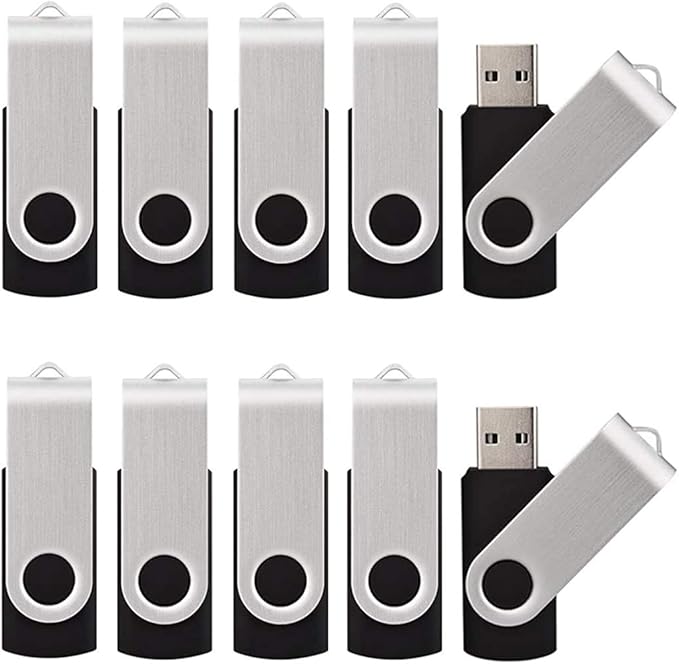 50 Pack USB 2.0 Thumb Drives - 2GB Flash Memory, Black