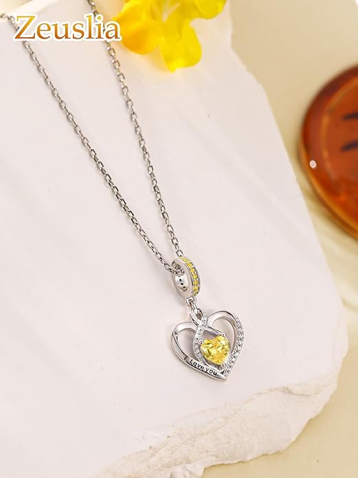 Heart Birthstone Charms for Bracelets, 925 Sterling Silver Women Bead Charms for Charm Bracelets Necklace, Mother's Day Birthday Anniversary Jewelry Gifts for Wife Mom Grandma Daughter