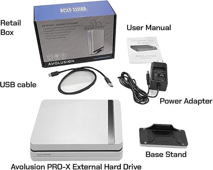Avolusion PRO-X Series USB 3.0 External Hard Drive for WindowsOS Desktop PC/Laptop (White) - 2 Year Warranty (18TB) (Renewed)