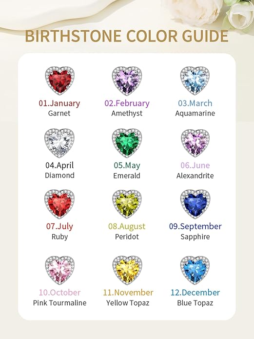 FindChic Sparkling Birthstone Clip On Earrings for Women, Silver Plated Stud Earrings 8MM Cubic Zirconia Non Pierced Studs, 12 Months Birthday Jewelry Gift