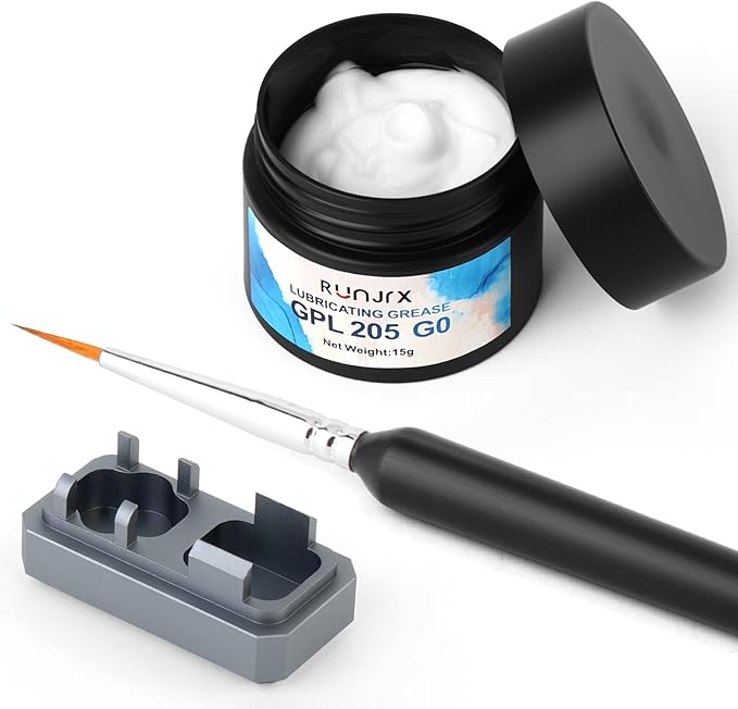 YIMAGUJRX RUNJRX Switch Lube Kit GPL 205G0 0.53oz/15g, Switch Opener for MX Cherry Akko Panda Kailh Switch,Lube Brush for Keyboard Switches