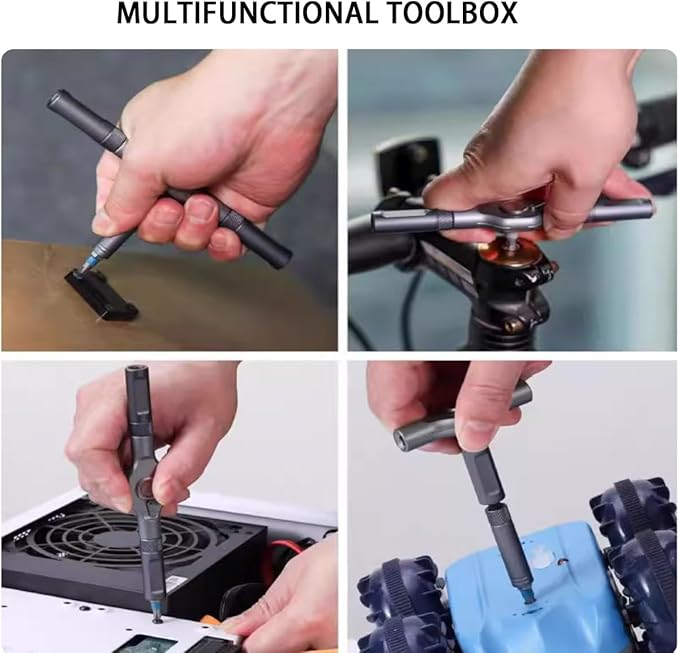 24 in 1 Magnetic Ratchet Screwdriver Set, DIY Mini Multi Bit Magnetic Screwdriver with Detachable Handle and Case for Electronics Repair, Furniture, Computers, Bicycle
