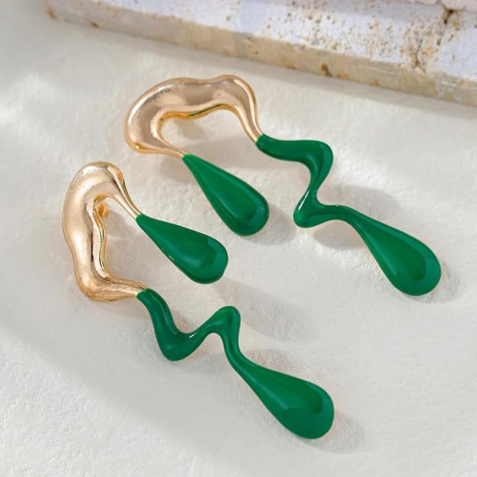 Teardrop Earrings Gold Palated Earrings Large Irregular Geometric Studs Big Lightweight Waterdrop Earrings Jewelry for Women