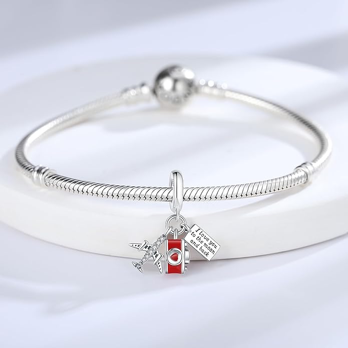 925 Sterling Silver Charms Fit Pandora Charms Bracelet I Love You to Infinity and Beyond Fit Wife Mother's Day Christmas Birthday Gift