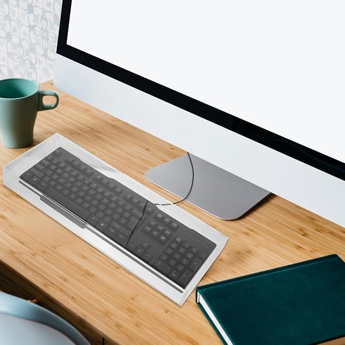 DOITOOL Acrylic Keyboard Cover Transparent Case: Mechanical Keyboard Protective Cover Desktop Cat Protector Computer Accessories - 18.6 X 5.9x 1.9inch