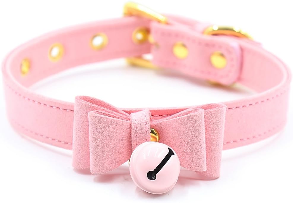 Bell Choker Collar Necklace Lolita Bow Collar Cat Kitty Velvet Necklace
