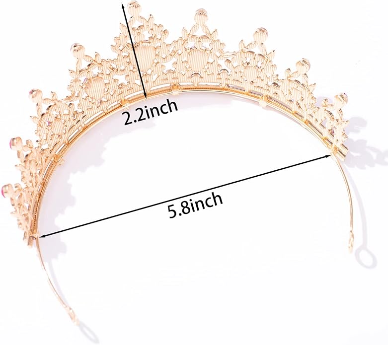 FORSEVEN Crystal Tiaras for Women, Wedding Tiaras and Crowns for Women Tiaras for Birthday Party Princess Crown Hair Accessories Bride Rhinestone Halloween Decorations Headband