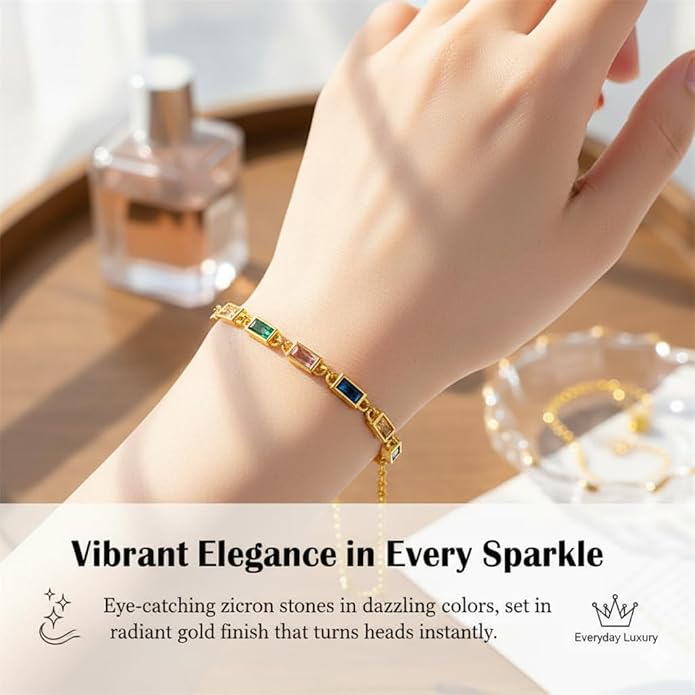 Solza Gold Plated Bracelet for Women – Adjustable Chain Bracelet, Stylish Fashion Jewelry, Non-Tarnish Charm and Rope Design, Elegant Everyday Accessory