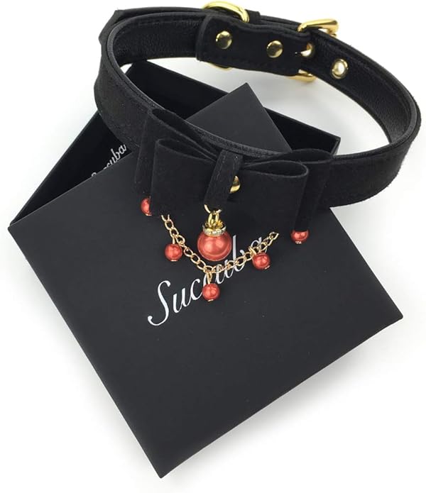 Bell Choker Collar Necklace Lolita Bow Collar Cat Kitty Velvet Necklace