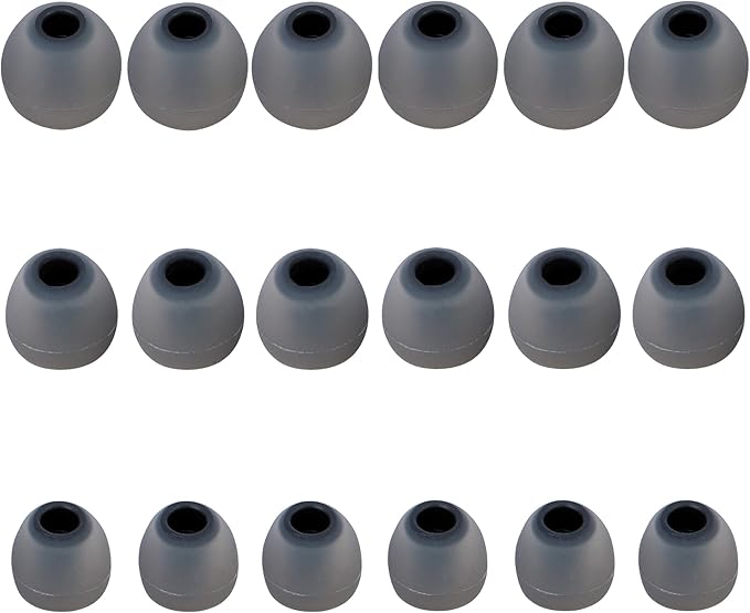 Earbud Replacement Tips Silicone Earbud Tips Eartips Fit Most in-Ear Earbuds(Inner Hole 3.8mm -5.1mm) Headphone Earbuds Rubber Tips 9 Pairs S M L