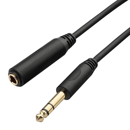 Tisino 1/4 Extension Cable 15 ft, Headphone Extension Cable Quarter inch TRS Male to Female Stereo Guitar Extension Cable Cord