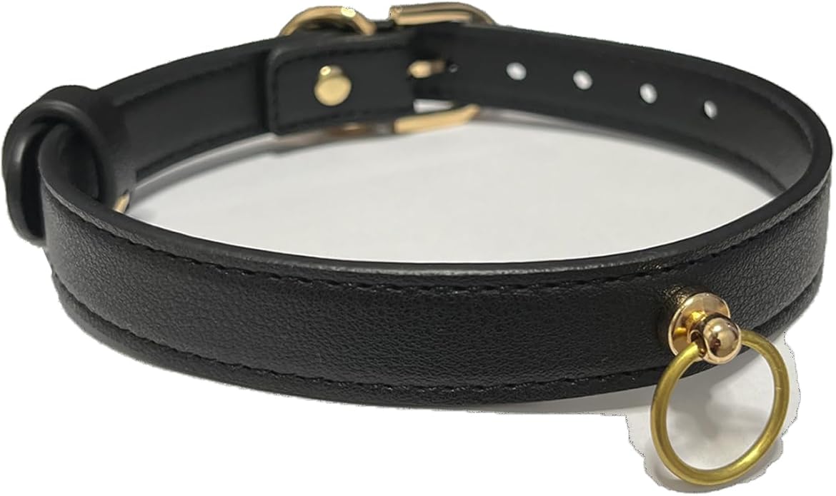 Black Choker Necklaces for Women, 100% Genuine Leather Fur,Collar for Man and Woman, Premium Goth Punk Accessory