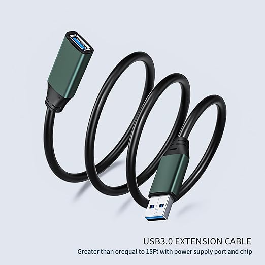 Kumiho 6Ft USB 3.0 Extension Cable Active Type A Male to A Female for PlayStation, Xbox, Keyboard, Mouse, USB Flash Drive, Printer, Camera and More