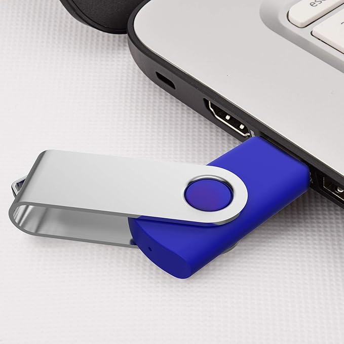 KEXIN 10 Pack 64GB USB 2.0 Flash Drive Thumb Drive, Blue