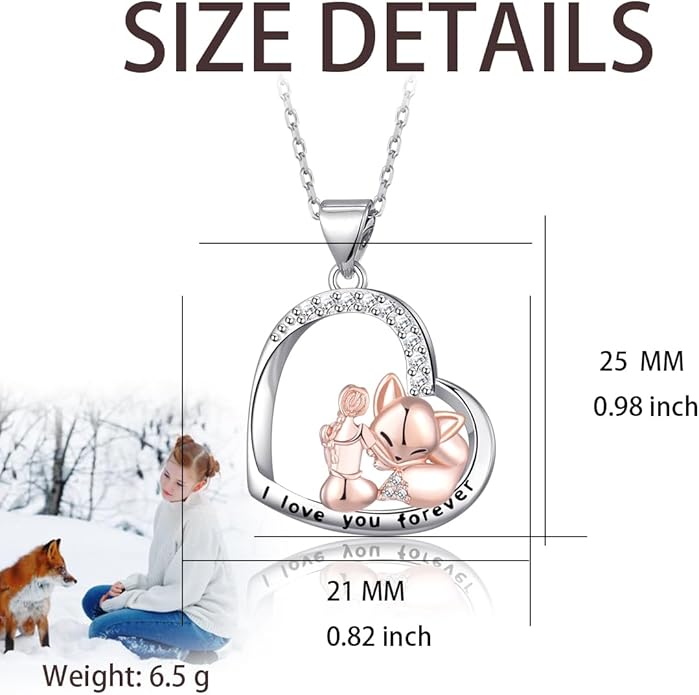 Animal Necklace Cat/Fox/Otter/Sloth/Cow/Highland Cow/Koala Necklace Cute Animal Jewelry Gifts for Women