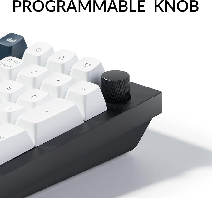 Keychron Q5 Max Wireless Custom Mechanical Keyboard, 2.4 GHz Bluetooth QMK Full Aluminum 96% Layout RGB with Hot-swappable Gateron Red Switch Compatible with Mac Windows Linux