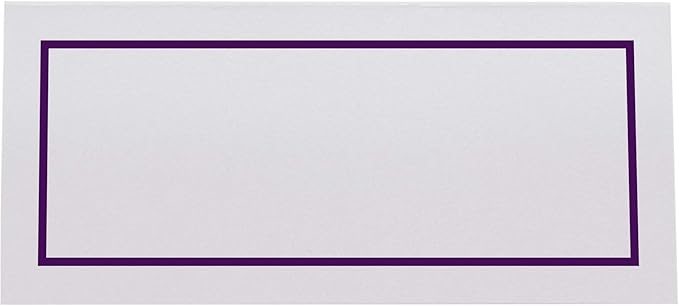 Single Line Border Printable Place Cards, Eggplant (Choose Color), Set of 60 (10 Sheets), Laser & Inkjet Printers - Wedding, Party, Dinner, and Special Events - Made in the USA