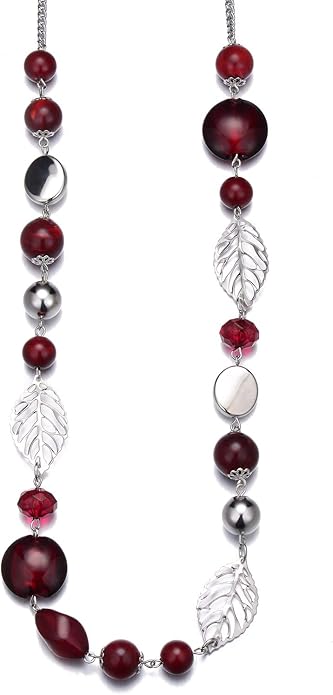 PEARL&CLUB Long Beaded Necklaces For Women - Sweater Chain Fashion Jewelry Necklace Gifts For Women